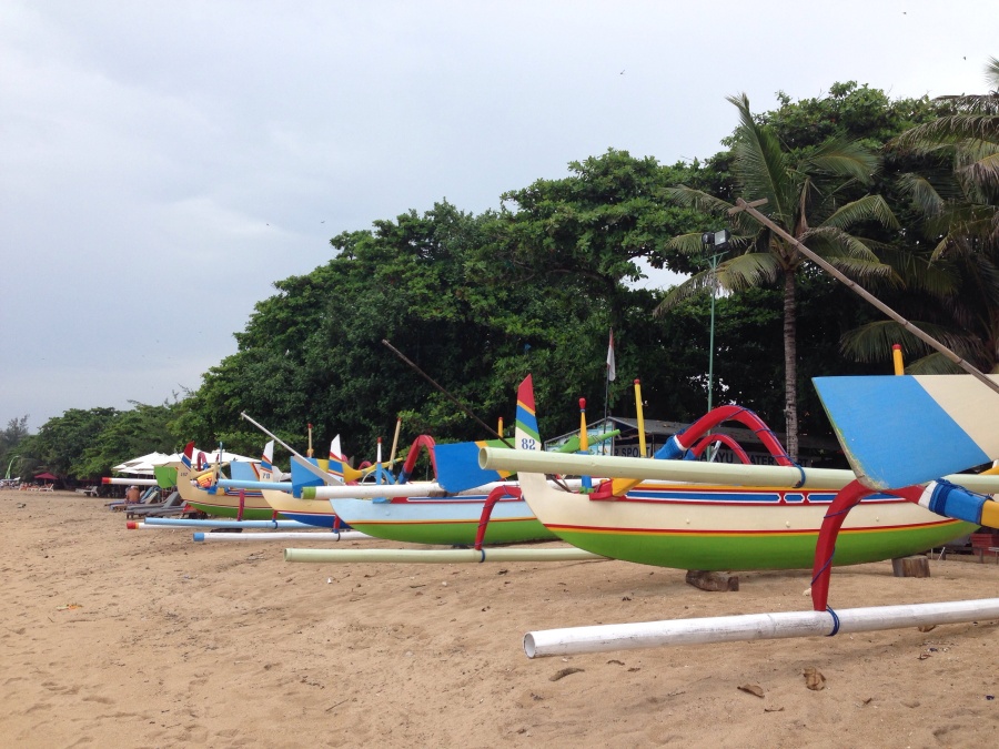 colourful boats at the beach