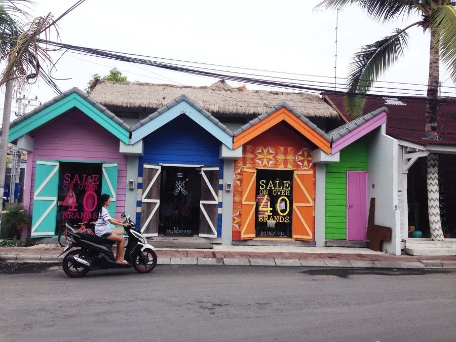 colourful beach house shops